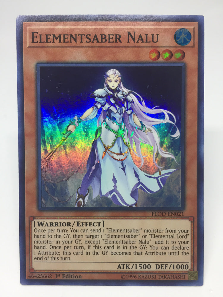 Yugioh! Elementsaber Nalu / Super - FLOD-EN021 - 1st/Unl Transcend Cards Yugioh! Elementsaber Nalu / Super - FLOD-EN021 - 1st/Unl Transcend Cards