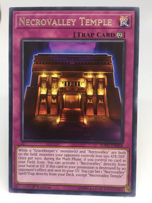 Necrovalley Temple / Rare - SOFU-EN068 - 1st