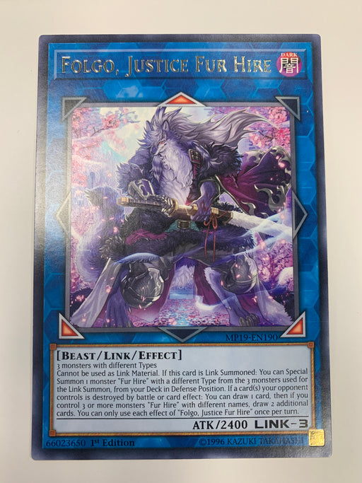 Folgo, Justice Fur Hire / Rare - MP19-EN190 - 1ST