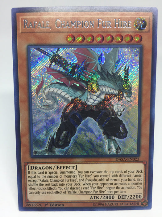 yugioh fur hire cards Yugioh! Rafale, Champion Fur Hire / Secret - DASA-EN023