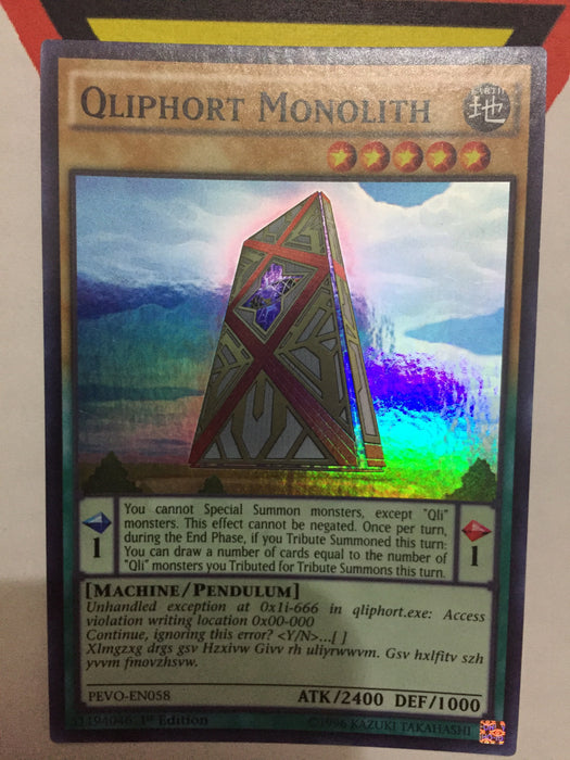 Qliphort Monolith - Super - PEVO-EN058 - 1st