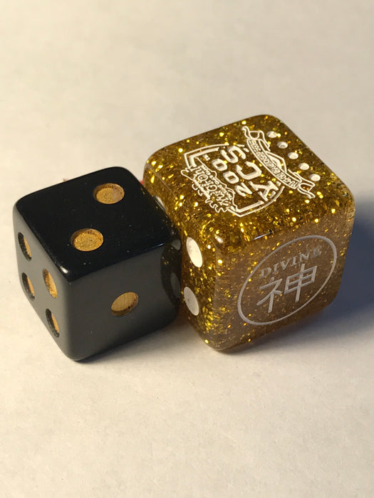 Black Wooden Dice