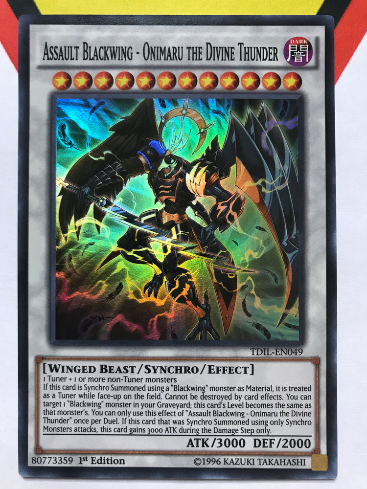 Assault Blackwing - Onimaru the Divine Thunder / SUPER - TDIL-EN049 - 1ST