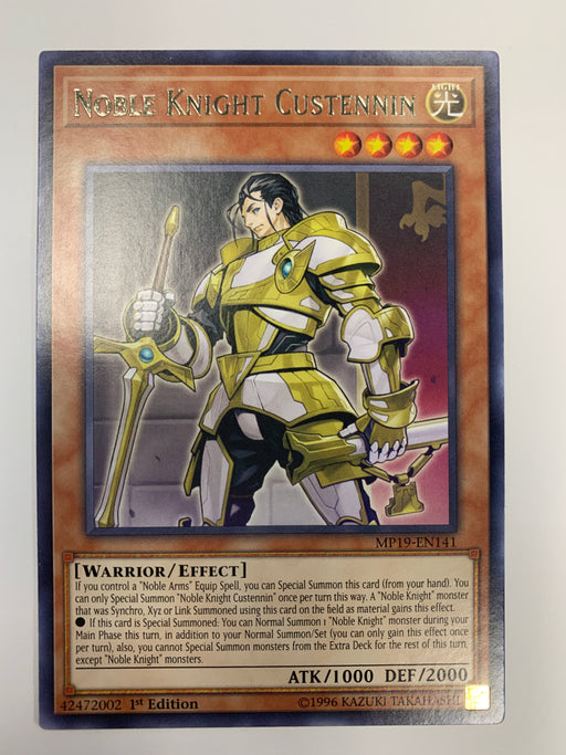 Noble Knight Custennin / Rare - MP19-EN141 - 1st