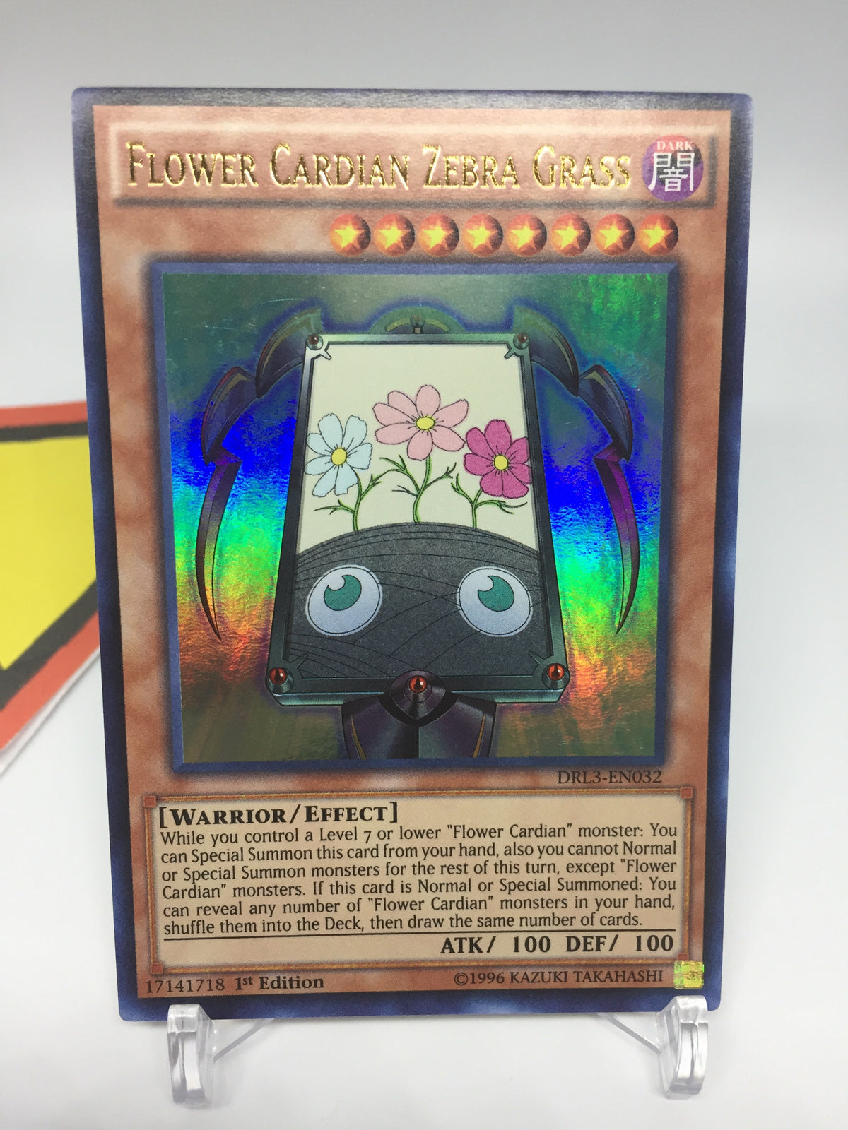 Flower Cardian Zebra Grass DRL3-EN032 Carta Yugi De Rar Ultra Rare