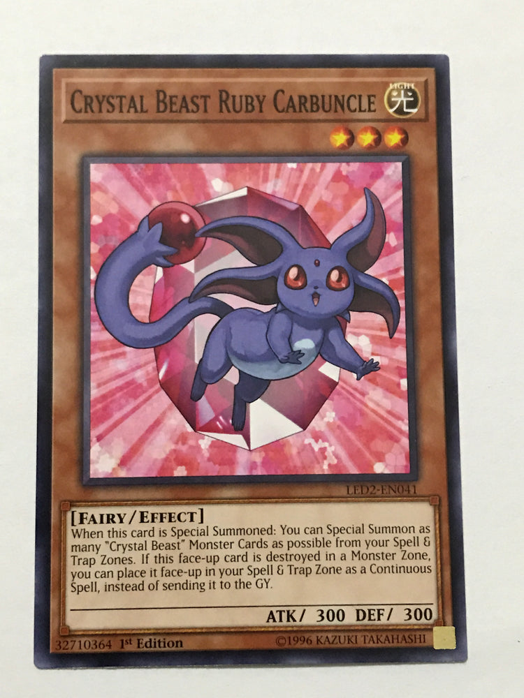 Crystal Beast Ruby Carbuncle - Common - LED2-EN041 - 1st