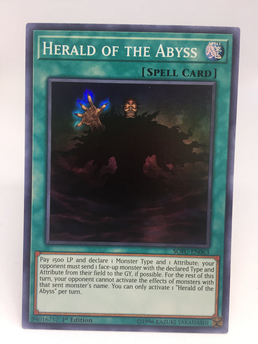 Herald of the Abyss / Super Rare - SOFU-EN063 - 1st/Unl