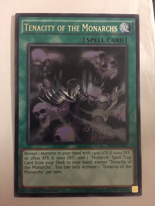 Tenacity of the Monarchs - Rare - SECE-EN061 - 1st