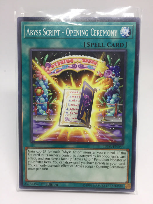 Abyss Script - Opening Ceremony / Common - LED3-EN053 - 1st