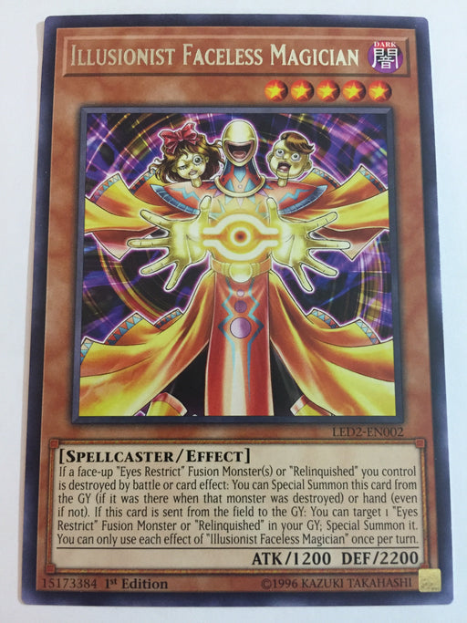 Illusionist Faceless Magician - Rare - LED2-EN002 - 1st