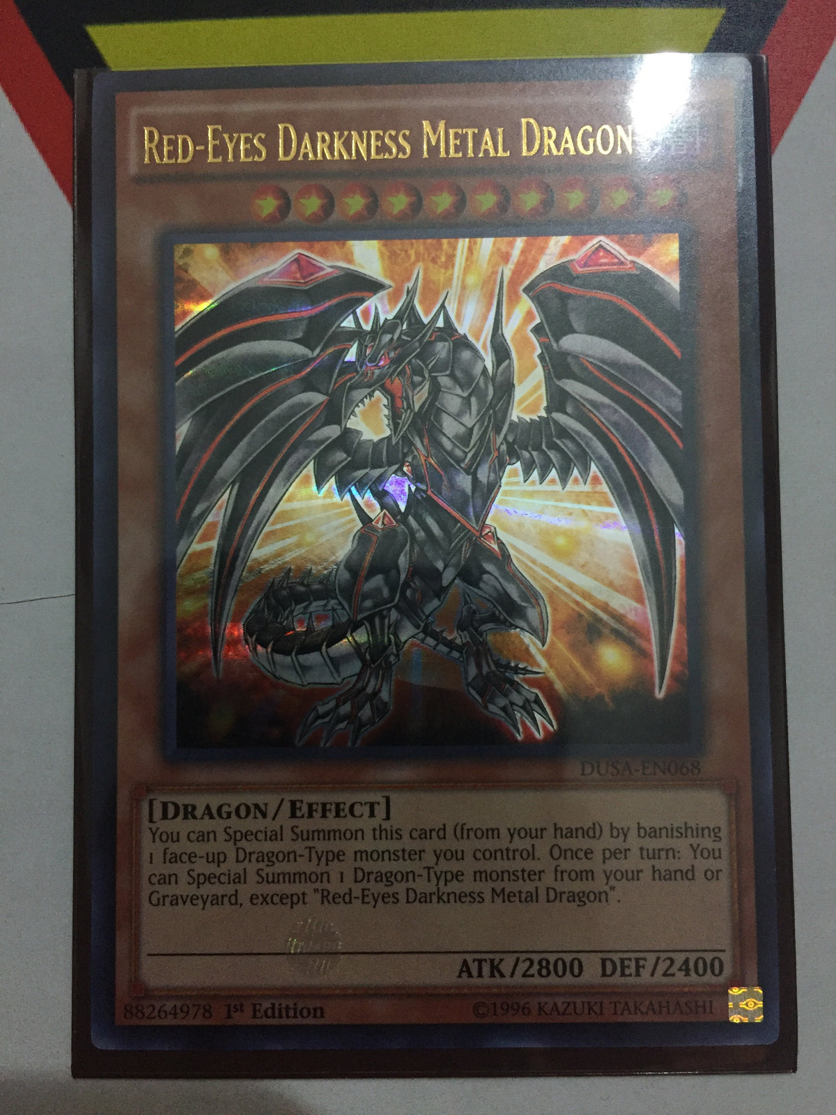 yugioh card red eyes darkness metal dragon Red-Eyes Darkness Metal Dragon - Ultra - DUSA-EN068