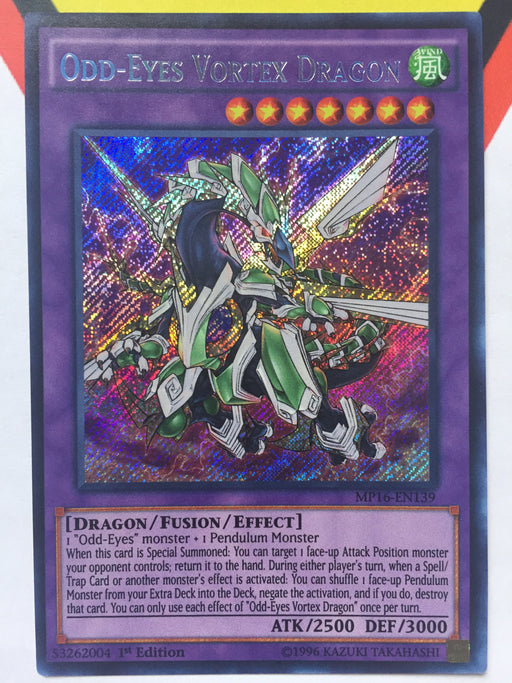 Odd-Eyes Vortex Dragon / Secret - MP16-EN139 - 1st