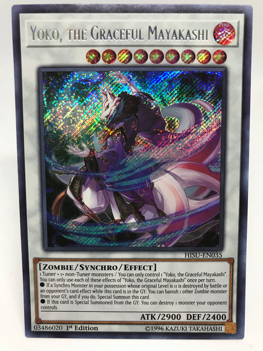 yugioh mayakashi cards Yugioh! Yoko, the Graceful Mayakashi / Secret - HISU-EN035