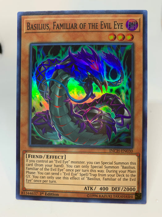 Yugioh! Basilius, Familiar of the Evil Eye / Super - INCH-EN030