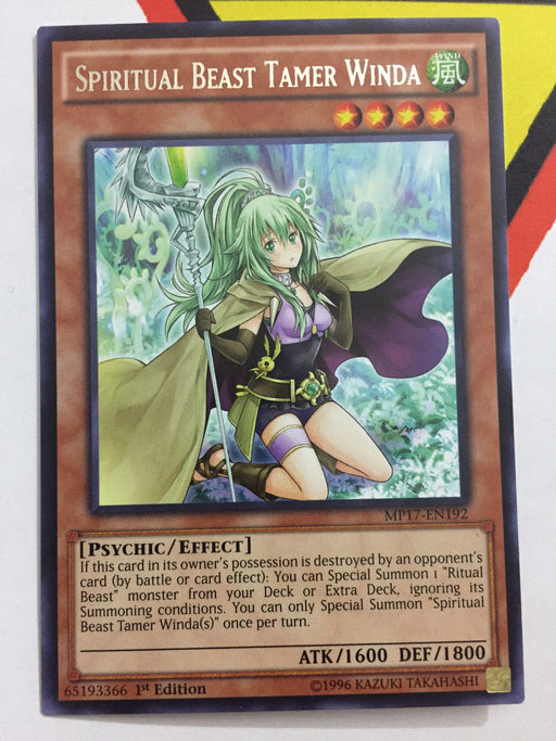 SPIRITUAL BEAST TAMER WINDA - RARE - MP17-EN192 - 1ST