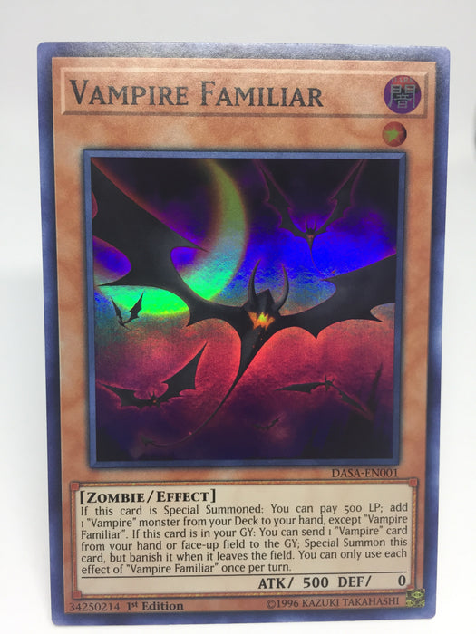 Yugioh! Vampire Familiar - Super - DASA-EN001 - 1st Transcend Cards Yugioh! Vampire Familiar - Super - DASA-EN001 - 1st Transcend Cards