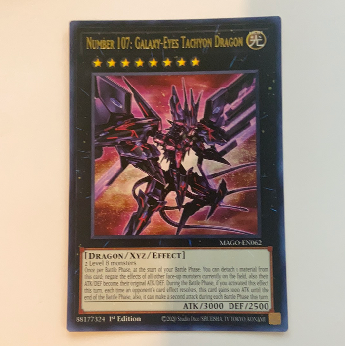 Number 107: Galaxy-Eyes Tachyon Dragon / Rare - MAGO-EN062 - 1st