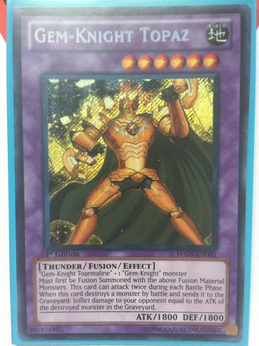 GEM-KNIGHT TOPAZ - SECRET - HA05-EN021 - 1ST