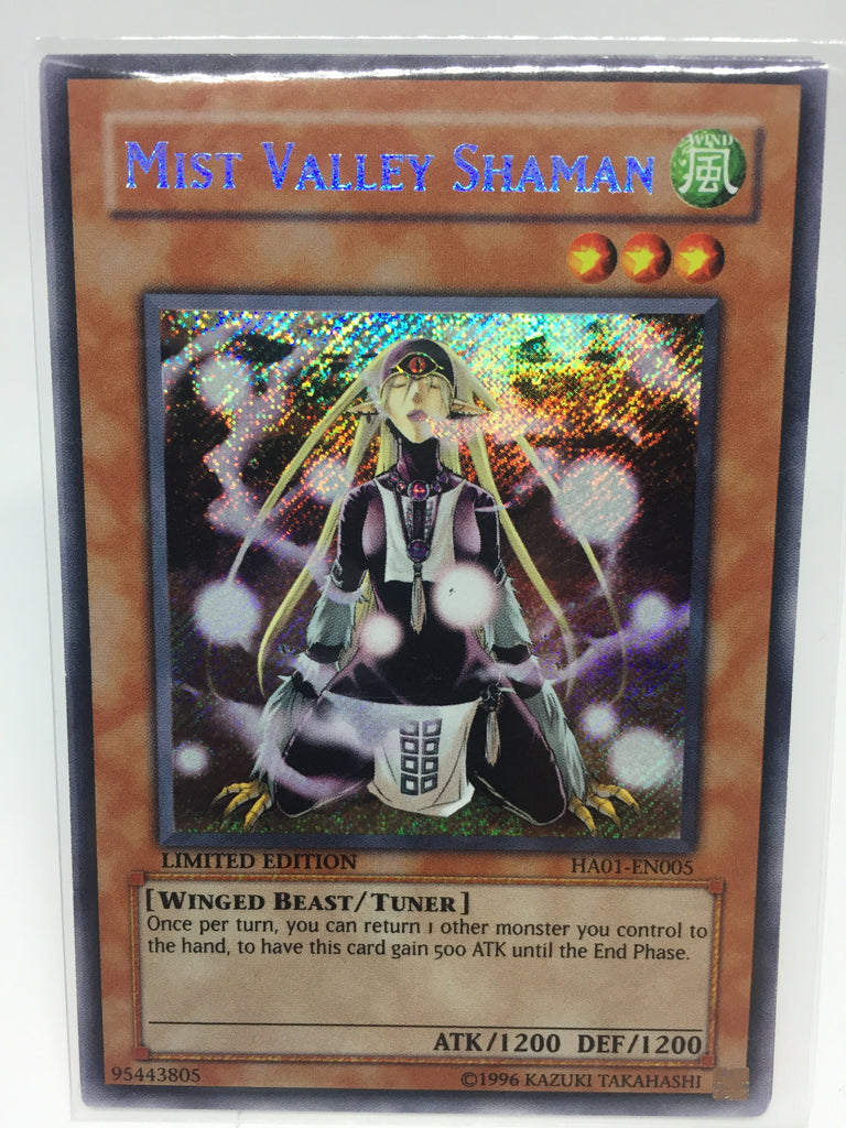 mist valley shaman yugioh original card / Secret - HA01-EN005 straw hat crew starter deck Insured Value:$1000 This Yu-Gi-Oh Card is
