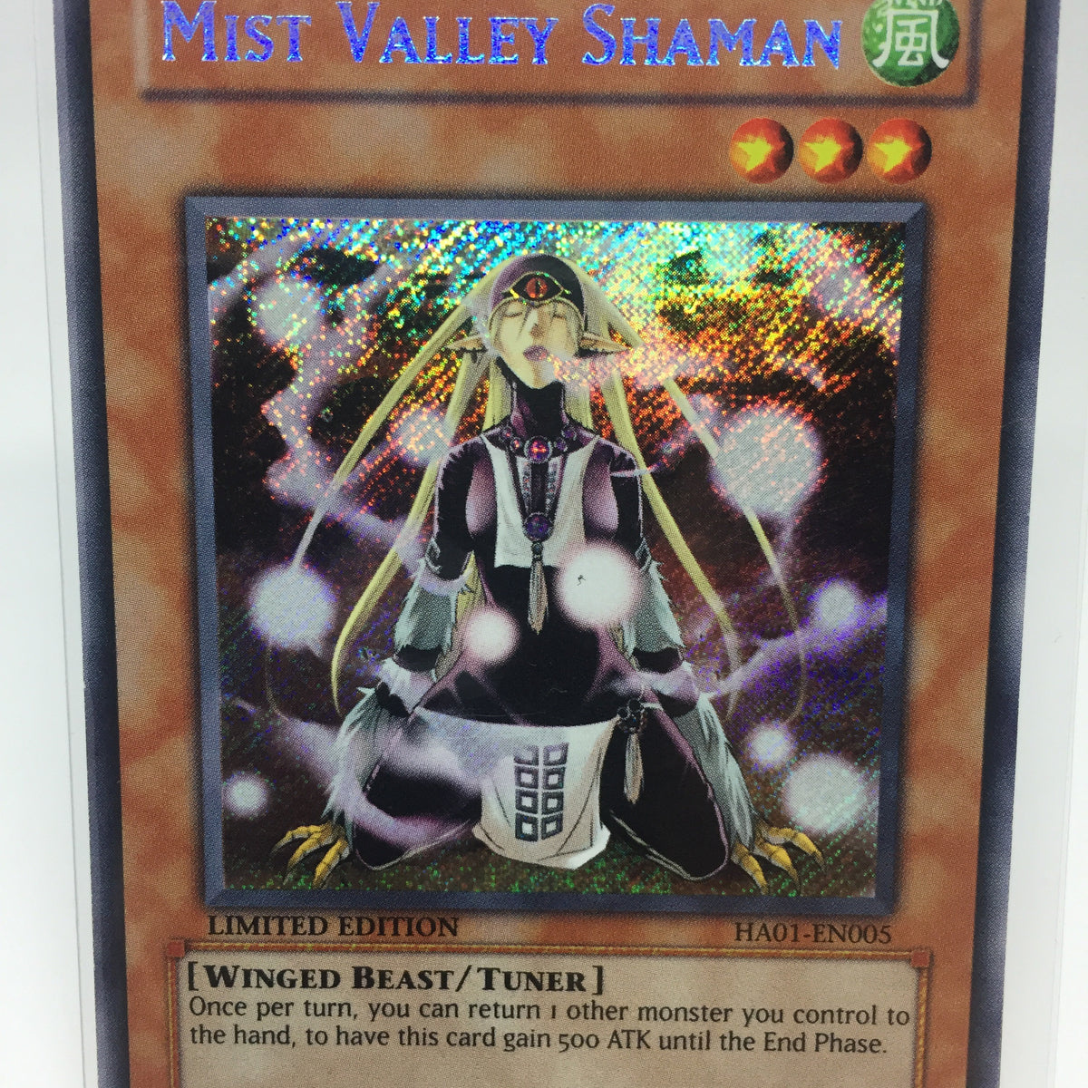 mist valley shaman yugioh original card Mist Valley Shaman / Secret - HA01-EN005