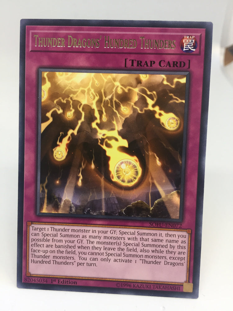 Thunder Dragons' Hundred Thunders / Rare - SOFU-EN072 - 1st