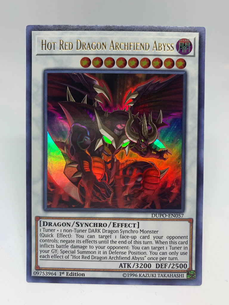 yugioh card red dragon archfiend Hot Red Dragon Archfiend Abyss / Ultra - DUPO-EN057