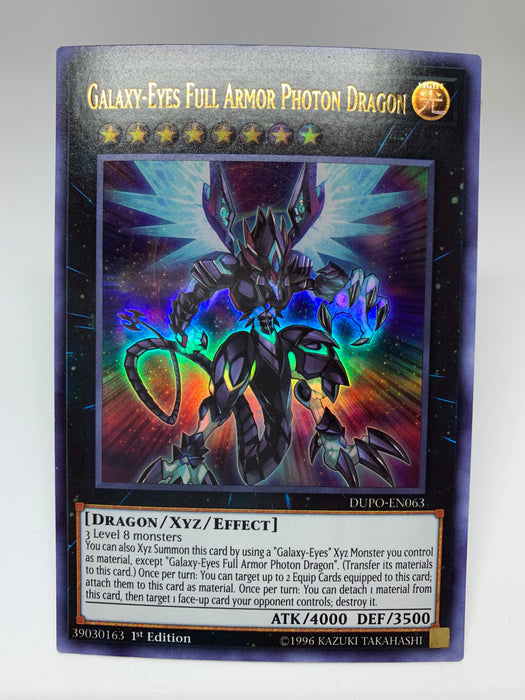 Galaxy-Eyes Full Armor Photon Dragon / Ultra - DUPO-EN063 - 1st Transcend Cards Galaxy-Eyes Full Armor Photon Dragon / Ultra - DUPO-EN063 - 1st Transcend Cards