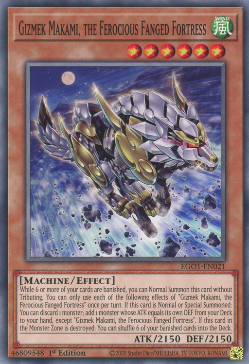 Yugioh Gizmek Makami, the Ferocious Fanged Fortress / Common - EGO1-EN021 - 1st