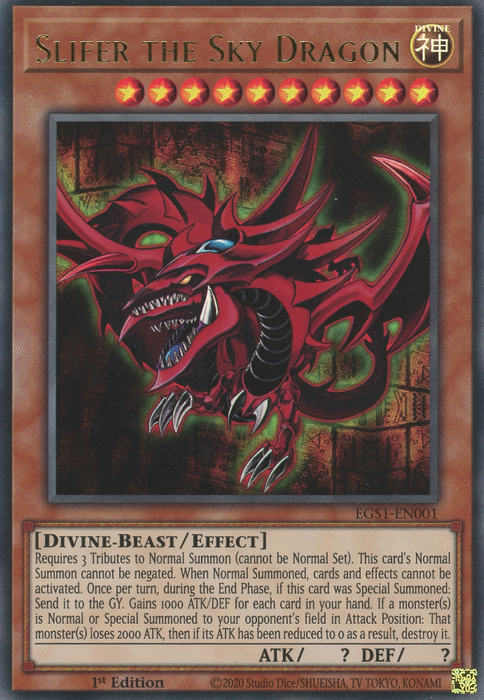 Yugioh Slifer the Sky Dragon / Ultra - EGS1-EN001 - 1st