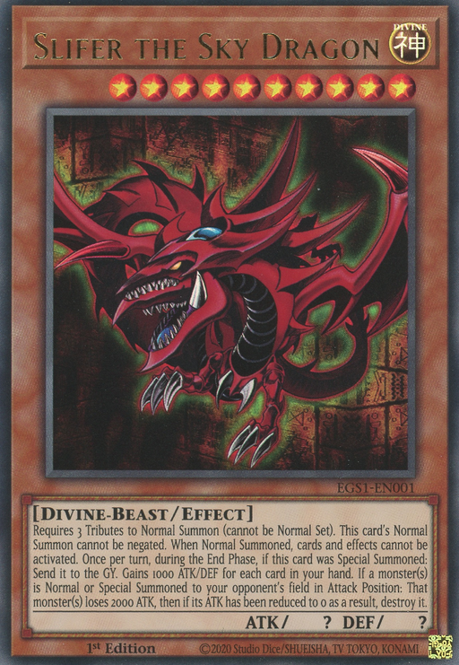 Yugioh Slifer the Sky Dragon / Ultra - EGS1-EN001 - 1st